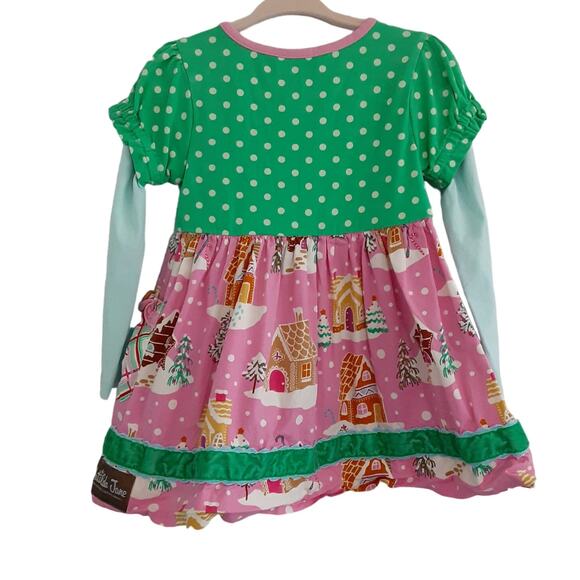 Matilda Jane Gingerbread Village Dress Girls 2 Christmas Twirl Dress Candy - Picture 3 of 11